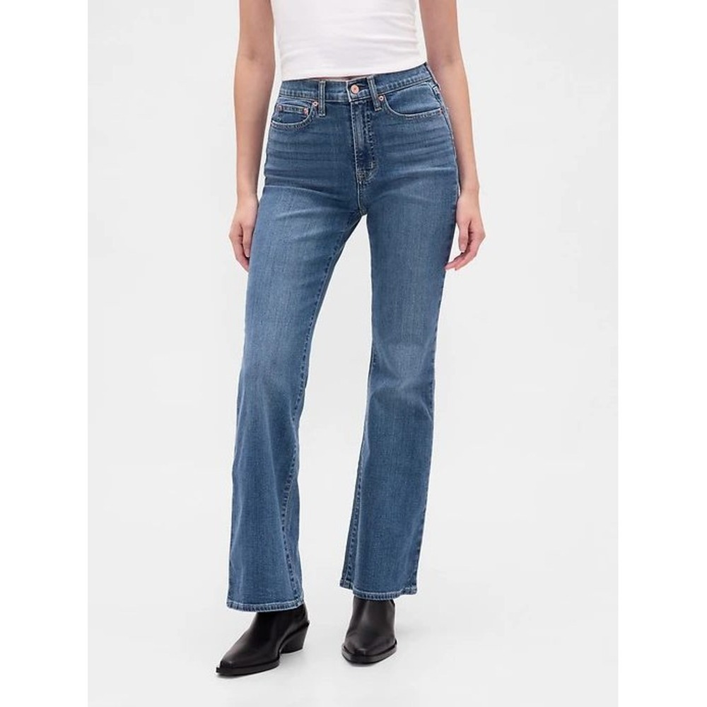 GAP Highrise 70's Flare,Wide Legโ Designer Dark Blue Denim Jeans size 16 (#196)